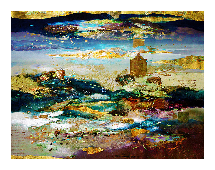Rafferty - 40"x34" - Mixed Media on Paper
